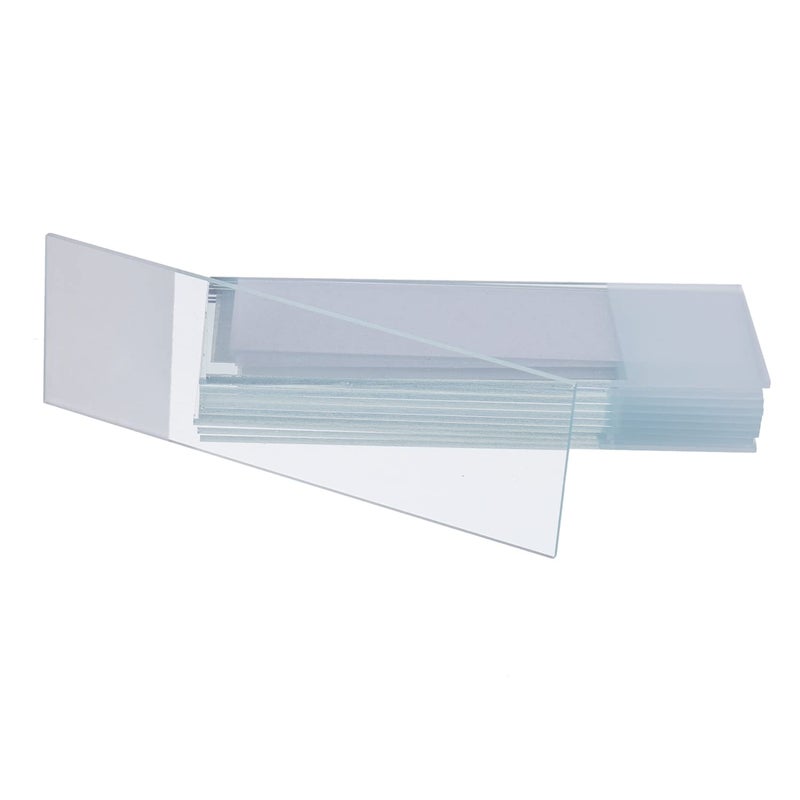 HUAREW 50 Pcs Ground Edge Pre-Cleaned Microscope Slides and 100 Pcs Pre-Cleaned Microscope Cover Glasses with 4 Plastic Droppers - Image 2