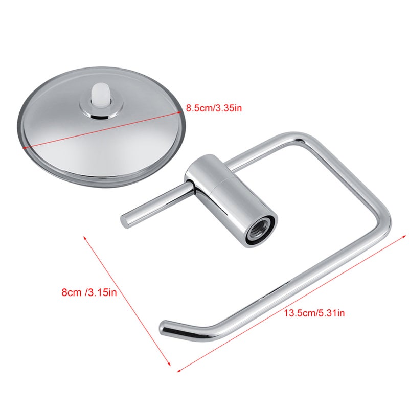 Stainless Steel Bathroom Toilet Suction Cup Paper Roll Holder Bar WallMounted Rack - Image 1