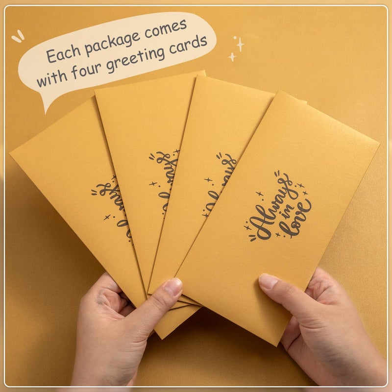 emmoolife 4 Pieces Golden Ticket Surprise Scratch Off Cards with Envelopes, Write Your Own Gift Reveal Card for Girlfriends Wife Women Men Birthday Valentine's Day Christmas - Image 2