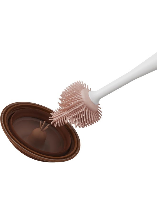 Emulait 360Â° Cleaning Silicone Baby Bottle Brush with Suction Stop for Upright Storage - Image 3