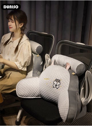 Husband Pillow Backrest with Arms Adult Reading Pillow Shredded Memory Foam, Ultra-Comfy Removable Microplush Cover and  Detachable Neck Roll Unmatched Support Bed Rest Sit Up Pillow - pzsku/ZA3B48D7342193A3D7C1DZ/45/1750144449/24716057-ee5e-435d-a6da-b0a8ed018741