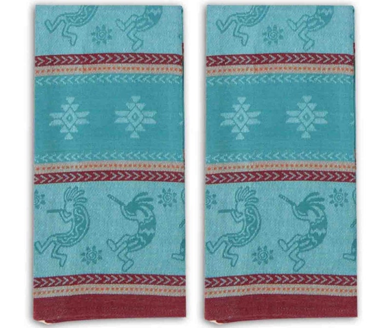 Kay Dee Designs Kokopelli Embossed Jacquard Kitchen Tea Towels Set of 2 - Image 5