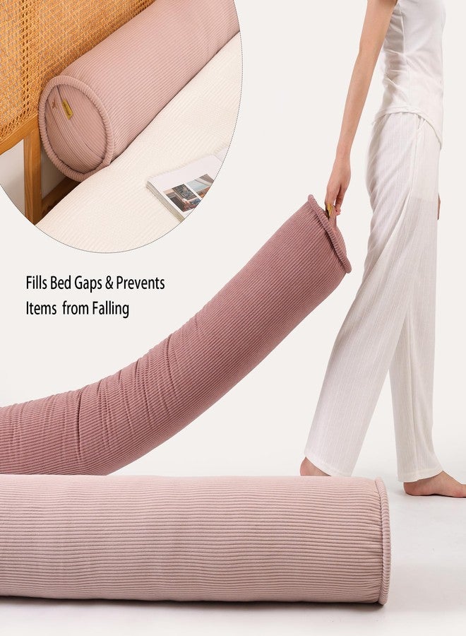 Ailuteie Cuddle Pillow - Corduroy Long Body Pillow for Adults, Cozy Bolster Pillow for Bed, Soft & Supportive for Relaxing Sleep,59 x 7.87 Inches,Pink - Image 5