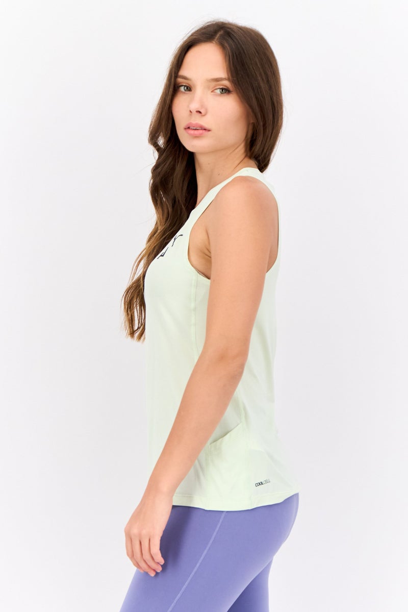 PUMA Women Sportswear Fit Sleeveless Training Top, Mint Green - Image 2