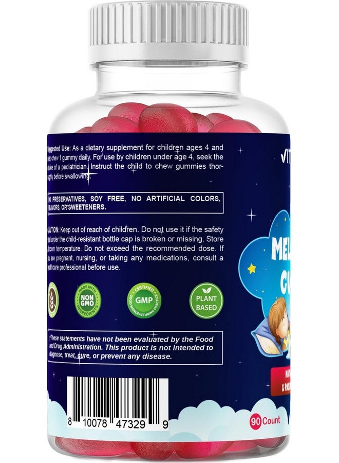 Vitamatic فيتامينات خالية من السكر للأطفال ميلاتونين 1 ملغ، 90 جيمي، بنكهة الأناناس و فاكهة العاطفة - Image 4