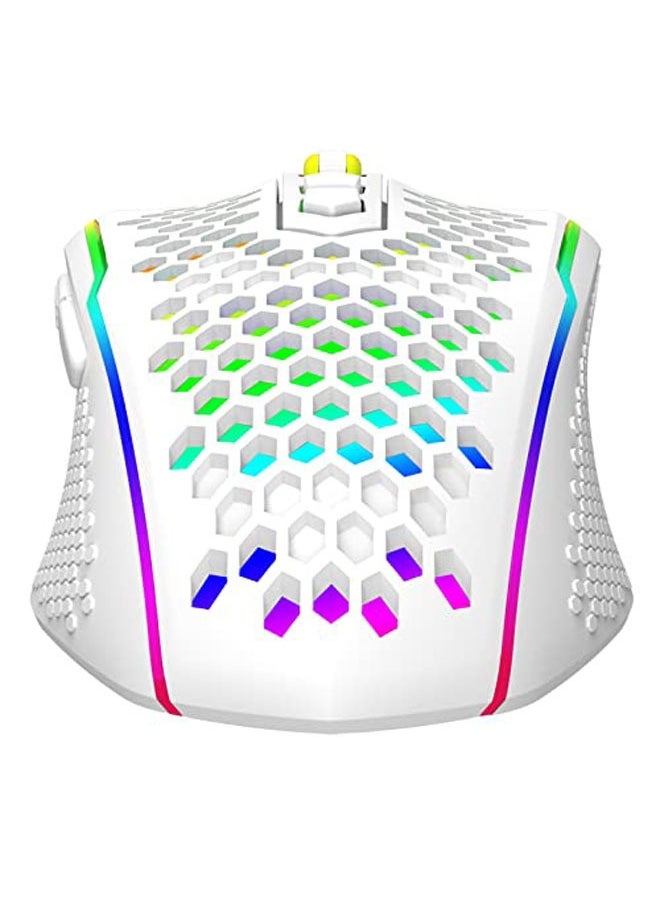 T-DAGGER - Honeycomb Wired Gaming Mouse, RGB Backlight and 8000 Adjustable DPI,Ergonomic and Lightweight USB Computer Mouse with High Precision Sensor for Windows PC & Laptop Gamers (White) - Image 1