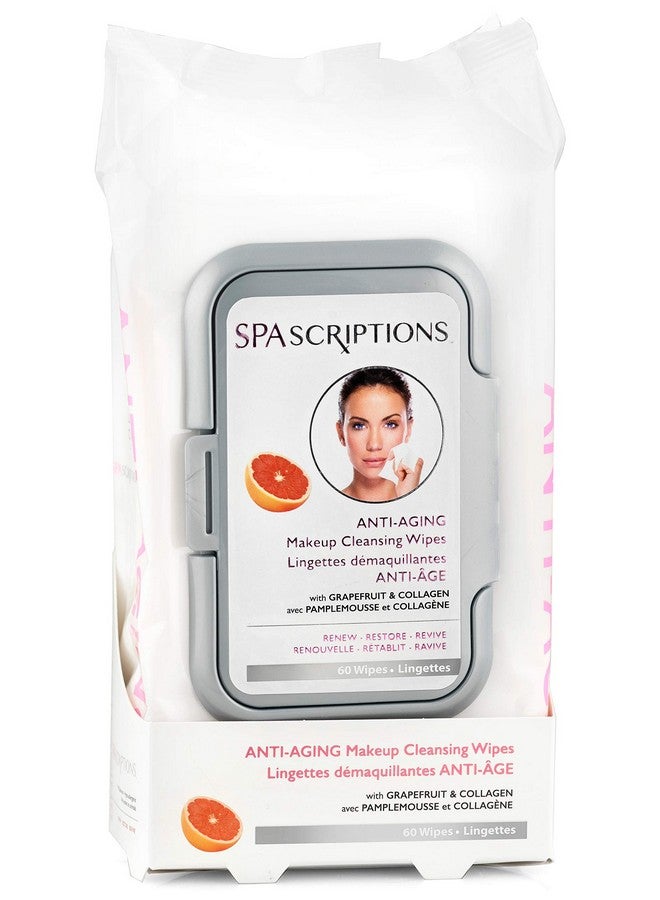 سباسكريبشنز مناديل تنظيف المكياج المضادة للشيخوخة من سباسكريبشنز، عبوة مفتوحة، 60 منديلًا، 60 منديلًا - Image 1