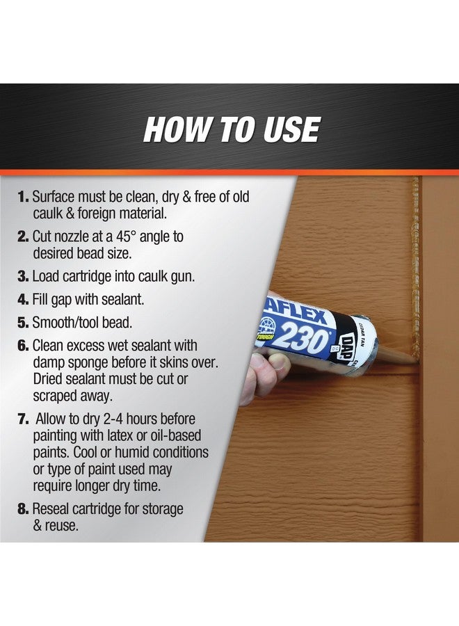 داب DAP 7079818418 DYNAFLEX 230 (18302) مادة بناء خام بنية اللون، 10.1 أونصة، 10 أونصات - Image 2