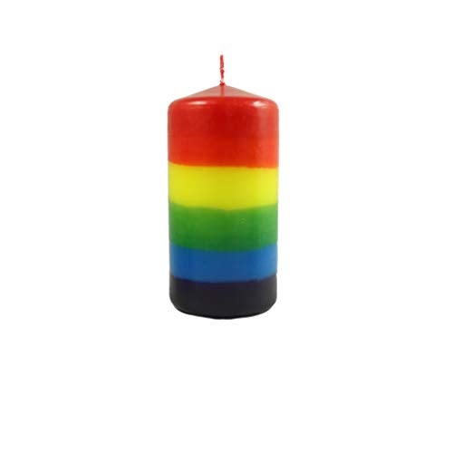 Candlestock Handmade Dripless Rainbow Pillar Candle - 3x6 Inches - Image 5