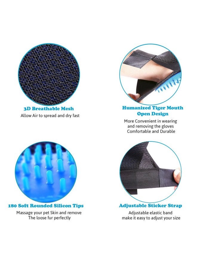 VeniCare Pet Grooming Glove - Gentle Deshedding Brush Glove - Efficient Pet Hair Remover Mitt - Massage Tool with Enhanced Five Finger Design - Perfect for Dogs & Cats with Long & Short Fur - Image 3