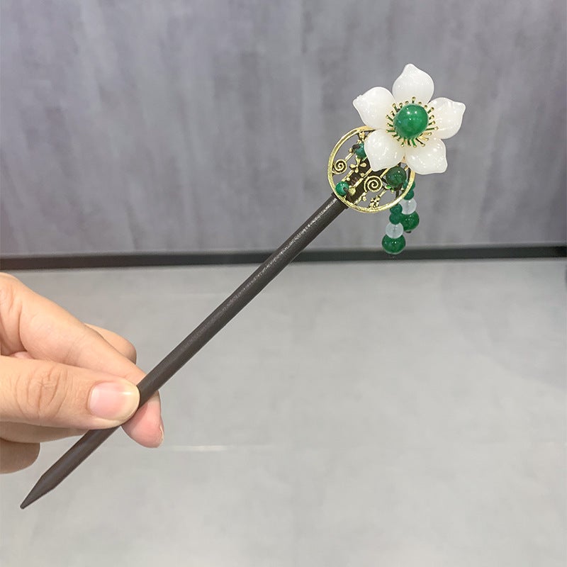 Generic Chinese Ancient Chinese Style Hanfu Luminous Hairpin Womens Palace Style Fairy Style Lantern Tassel Hair Accessories New Chinese Style Step Shake Hairpin Hong Meng# Antique Hairpin