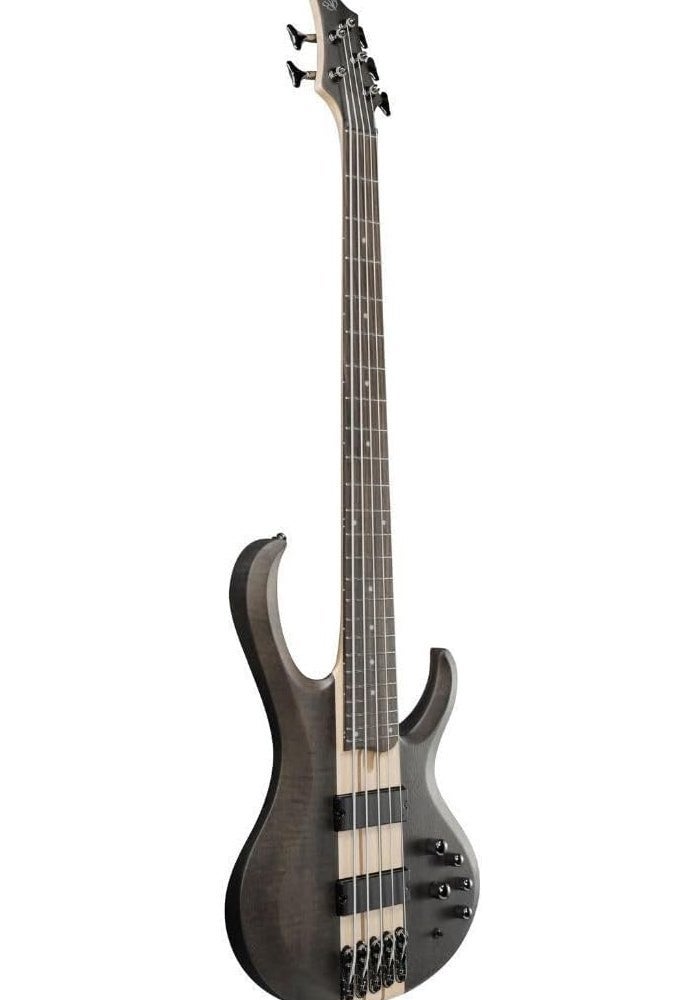 ايبانيز غيتار باس إيبانيز BTB605 القياسي ذو 5 أوتار مع لوحة أصابع من خشب الورد باللون الرمادي الشفاف - Image 3