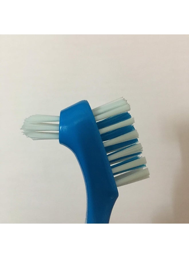 Jufay فرشاة أسنان صناعية صلبة بشعيرات مزدوجة (زرقاء) - Image 2