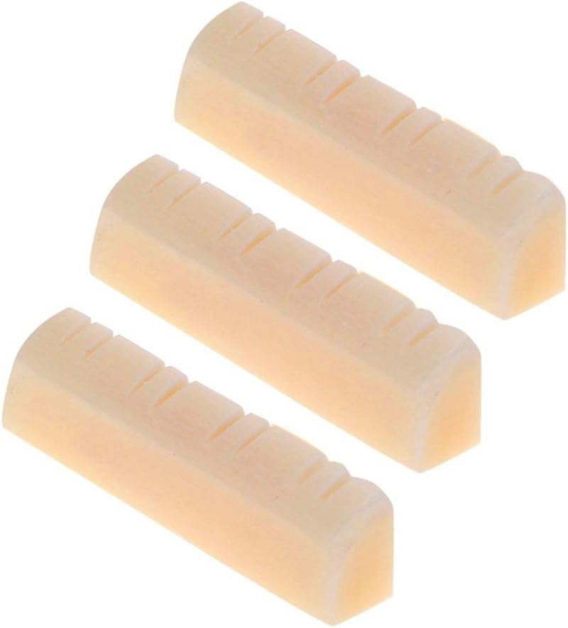 Dilwe 3Pcs Mandolin Bone Nut, String Nut for 8 String Mandolin Instrument Replacement Repair Accessories - Image 1