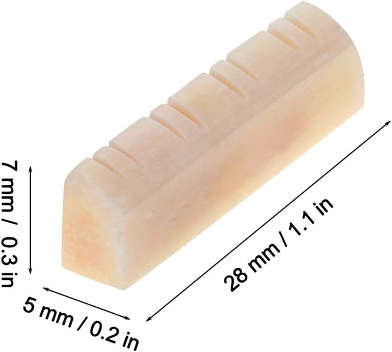 Dilwe 3Pcs Mandolin Bone Nut, String Nut for 8 String Mandolin Instrument Replacement Repair Accessories - Image 4