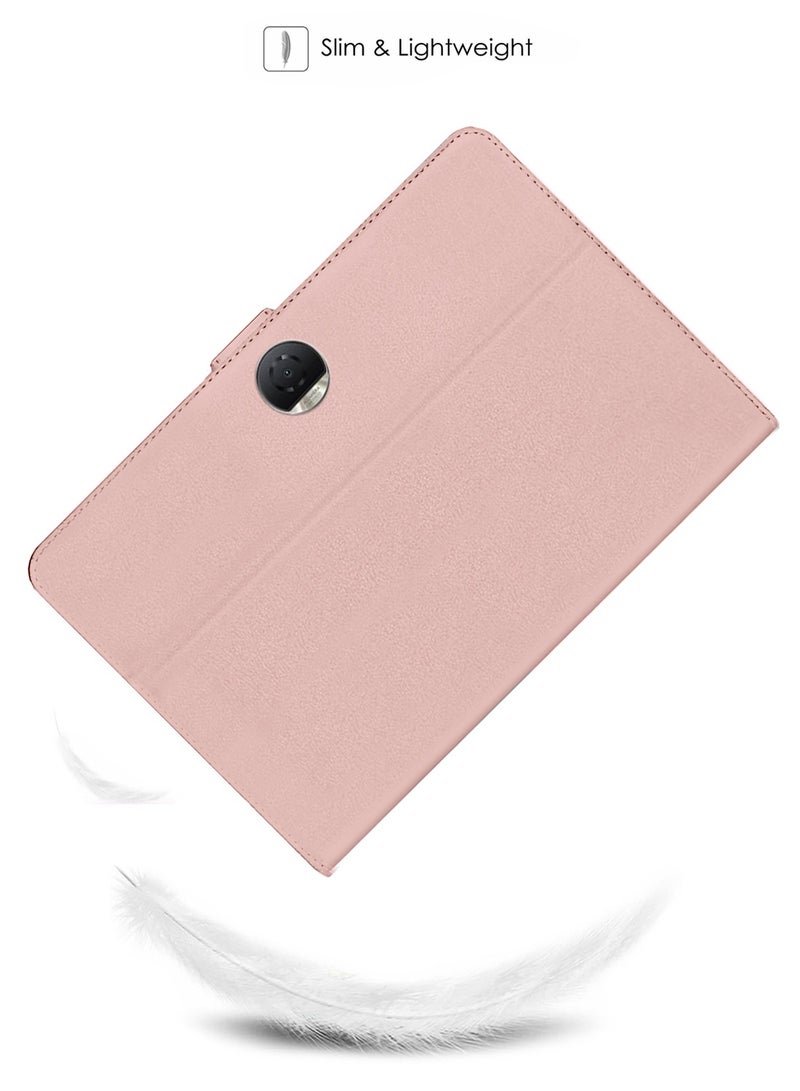 دبليو تيك هونر باد 9 12.1 بوصة 2023 ASN Love Series غطاء غطاء فليب جلد PU مغناطيسي للإغلاق - ذهبي وردي - Image 3