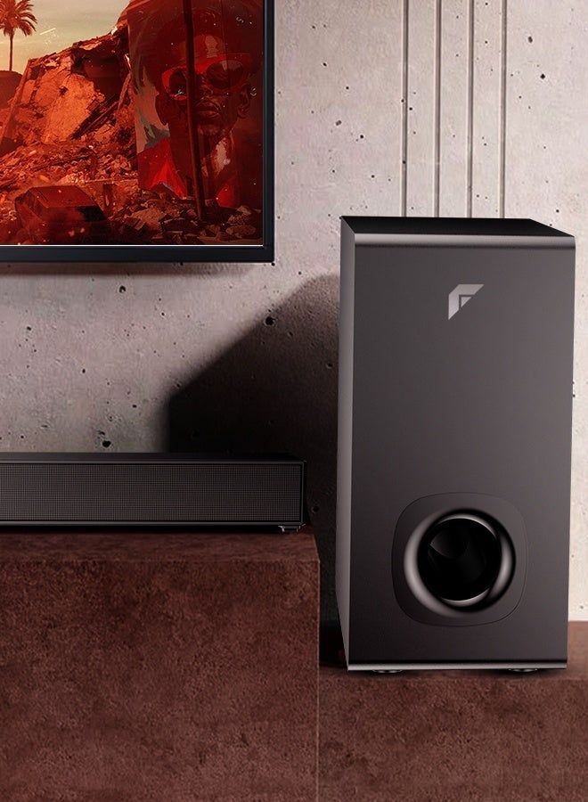 Faster T4000 2.1 CH Home Theater Soundbar Speakers - Powerful Subwoofer & Wireless Bluetooth Speaker - 120W Powerful Audio Output Surround Sound - Deep and Thrilling Bass, Digital Embedded - Supporting Bluetooth 5.2, HDMI, AUX, USB, Remote, TV ARC, DSP EQ Modes, LED Display - Image 5