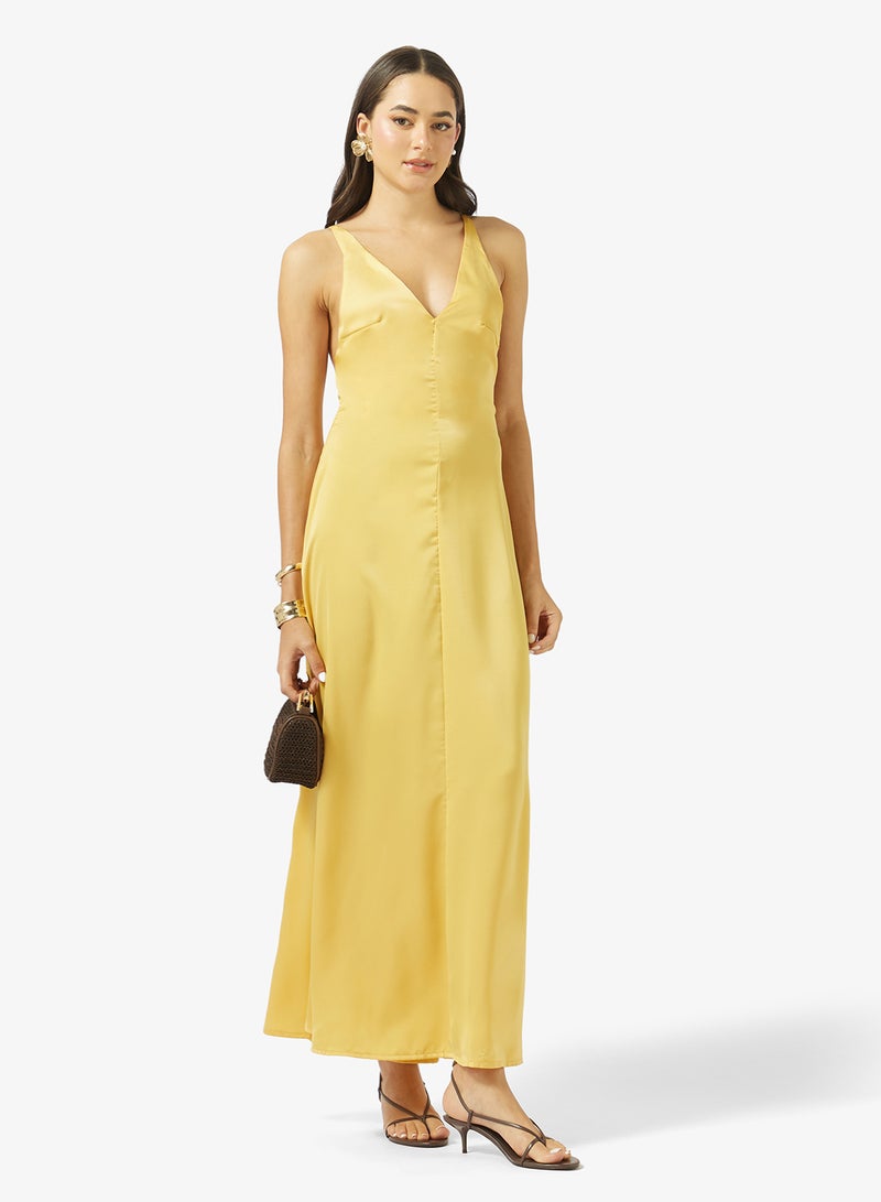Ginger Plunge Neck Slip Maxi Dress - Image 4