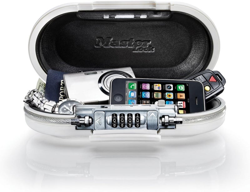 Master Lock 5900D Set Your Own Combination Portable Safe - White - Image 1