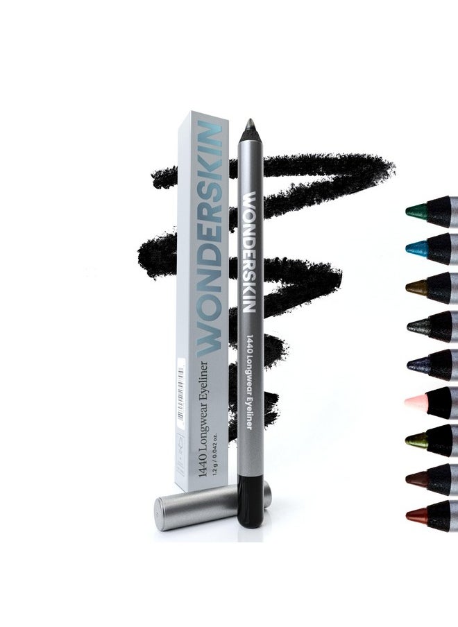 Wonderskin - 1440 Longwear Eyeliner Black Eyeliner Pencil For Women Eye Makeup Waterproof Eyeliner Black Eye Pencil (Liquorice) - Image 1