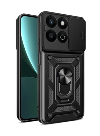 Case Cover for Honor X7c 4G/ Honor 200 Smart, Slide Camera Lens Cover + 360°Rotating Kickstand Ring + Support Magnetic Car Mount Shockproof Mobile Phone Case for Honor X7c 4G, Black - pzsku/ZA3B599A70677AADBEA34Z/45/_/1733565647/46900324-4ee1-41bf-b9aa-21971cc03e7b