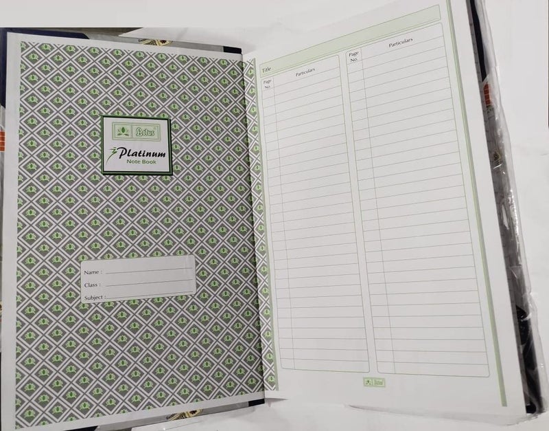 FIRST CLICK Lotus Platinum Notebook Register 1000 pages (Hard Bound) Canvas Bound 1000 Page Size : 20.5 x 32.7 cm - Image 2