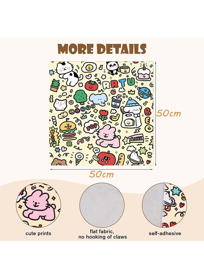 لفافة للقطط للعناية بها وتقليم أظافرها، بطانية لف ذاتية اللصق للقطط، مضادة للخدش، حقيبة مضادة للعض لتنظيف الأذنين بأمان، وإطعام الأدوية والعناية بالمخالب (50*50 سم) - Image 5