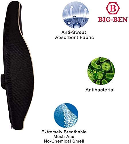BIGBEN OREST Memory Foam Backrest and Neck Pillow Combo for Lumber Support and Cervical Pain While Travelling Driving Or Sitting for Long Hours Soft Back Support PillowFor Office Chair - Image 5