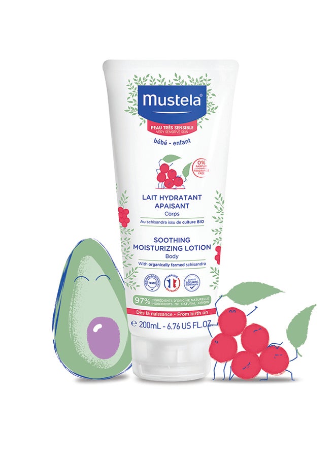 Mustela Baby Soothing Moisturizing Body Lotion, Fragrance-Free, Sensitive Skin, Moisturizing Face - 200ml - Image 3