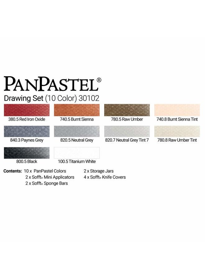 Panpastel Artist Pastels by GOLDEN, Drawing Set, 10 Color, Professional Artist Pastels, Unique Pan Format (cake-like)  - Image 3