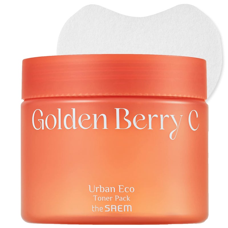 THESAEM Urban Eco Golden Berry C Toner Pack  Toner Pads for Face with Peruvian Golden Berry Extract  Skin Resurfacing Pads for Blemish Tone Correction  Hydrating Freckles Remover 50 Sheets