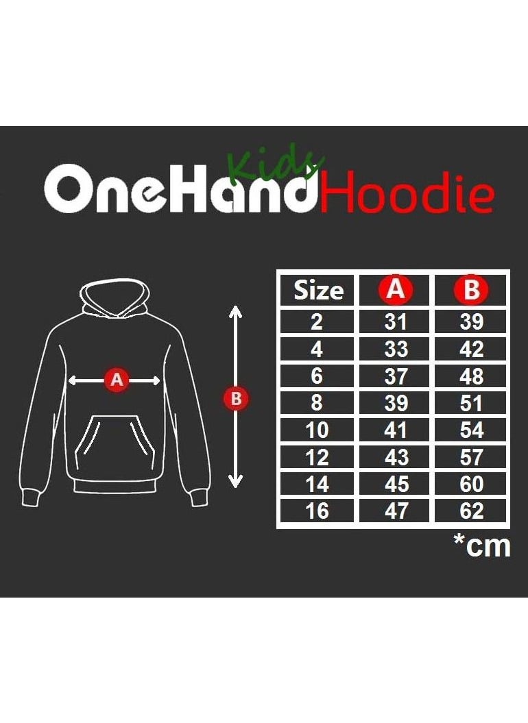 OneHand - Hoodie Melton Cotton For Kids - Grey - Image 1