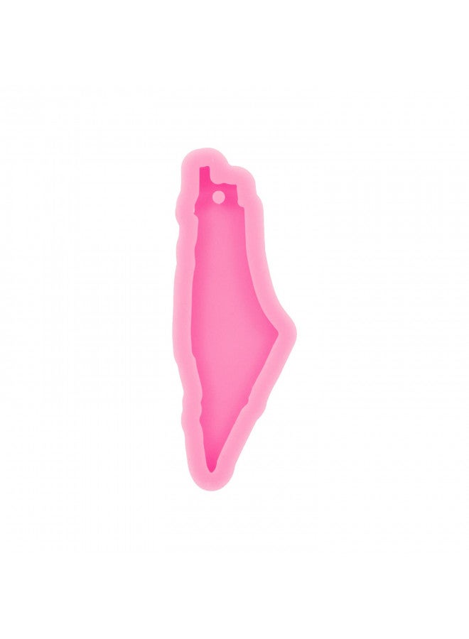Angel Wings Super Glossy Palestine Map Shaped Keychain Silicone Mold Resin Molds Epoxy Resin Casting Mold Pendant Epoxy Crafting Silicone Mould for DIY Jewelry Making Necklace Craft Art - Image 4
