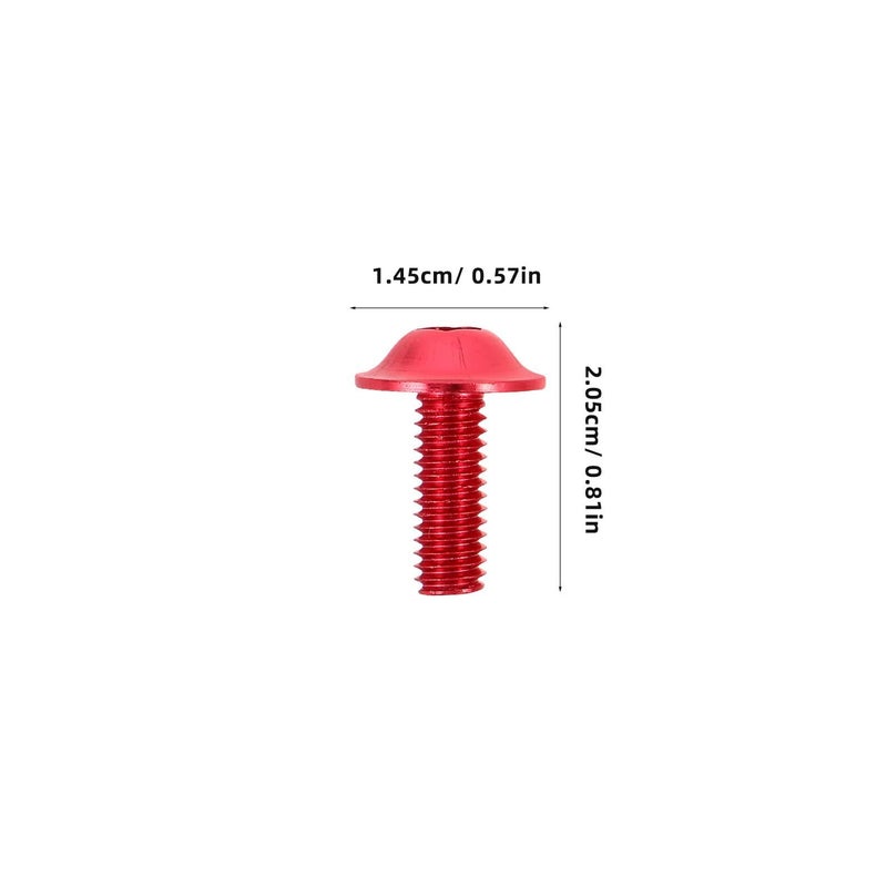 30 Pcs M5x16mm Crimson Motorcycle Windshield Bolts Fairing Fasteners Kit - Image 3