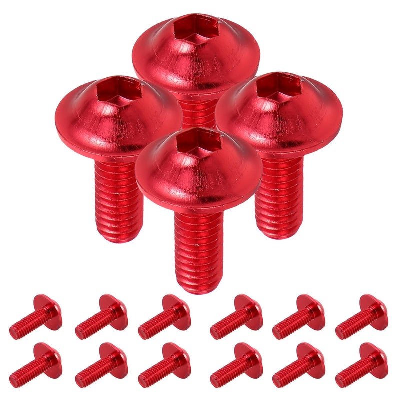 30 Pcs M5x16mm Crimson Motorcycle Windshield Bolts Fairing Fasteners Kit - Image 2