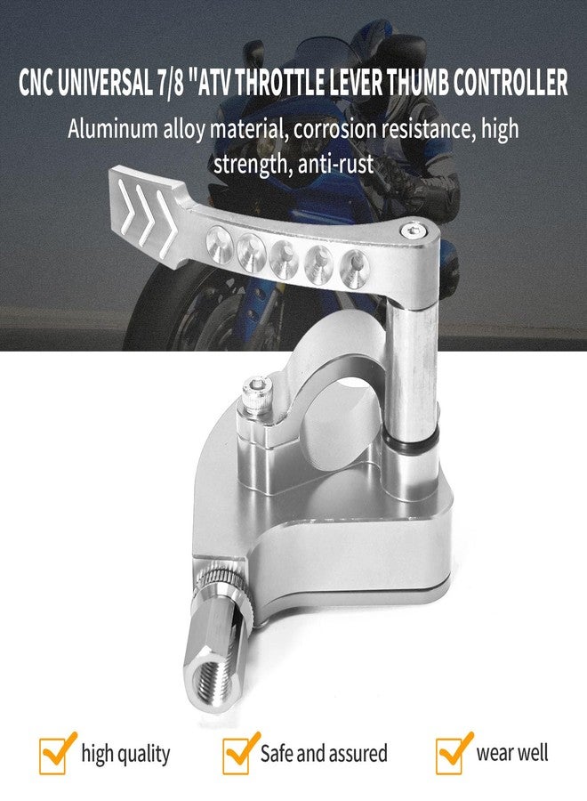 EATAKWARD Universal Billet CNC 7/8 inch ATV Throttle Lever Thumb Controller Thumb Throttle Replacement for Yamaha Raptor 350 660 700 HD TRX Replacement for Suzuki LTR450 250 500 LTZ400 250 etc - Image 2