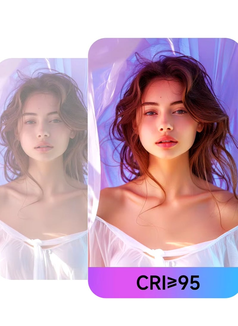 DIGI CORE D10S 129 LED RGB Video Light LED Camera Light 360° Full Color Portable Photography Lighting Type-C 3000mAh Rechargeable Battery CRI 95+ 2500k-9000K On Camera Light Fill Light Mini Pocket Light  - Image 3