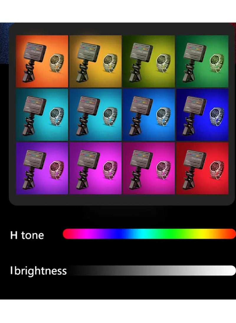 DIGI CORE D10S 129 LED RGB Video Light LED Camera Light 360° Full Color Portable Photography Lighting Type-C 3000mAh Rechargeable Battery CRI 95+ 2500k-9000K On Camera Light Fill Light Mini Pocket Light  - Image 4