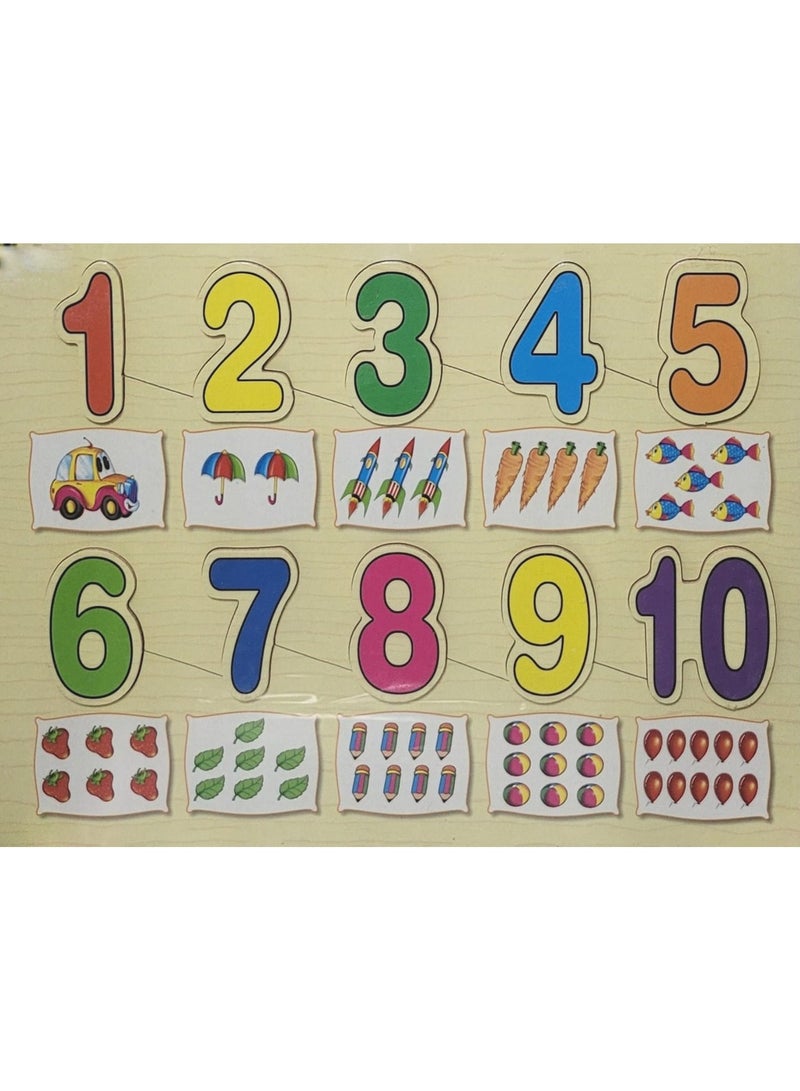 Wooden Puzzle For English Numbers
