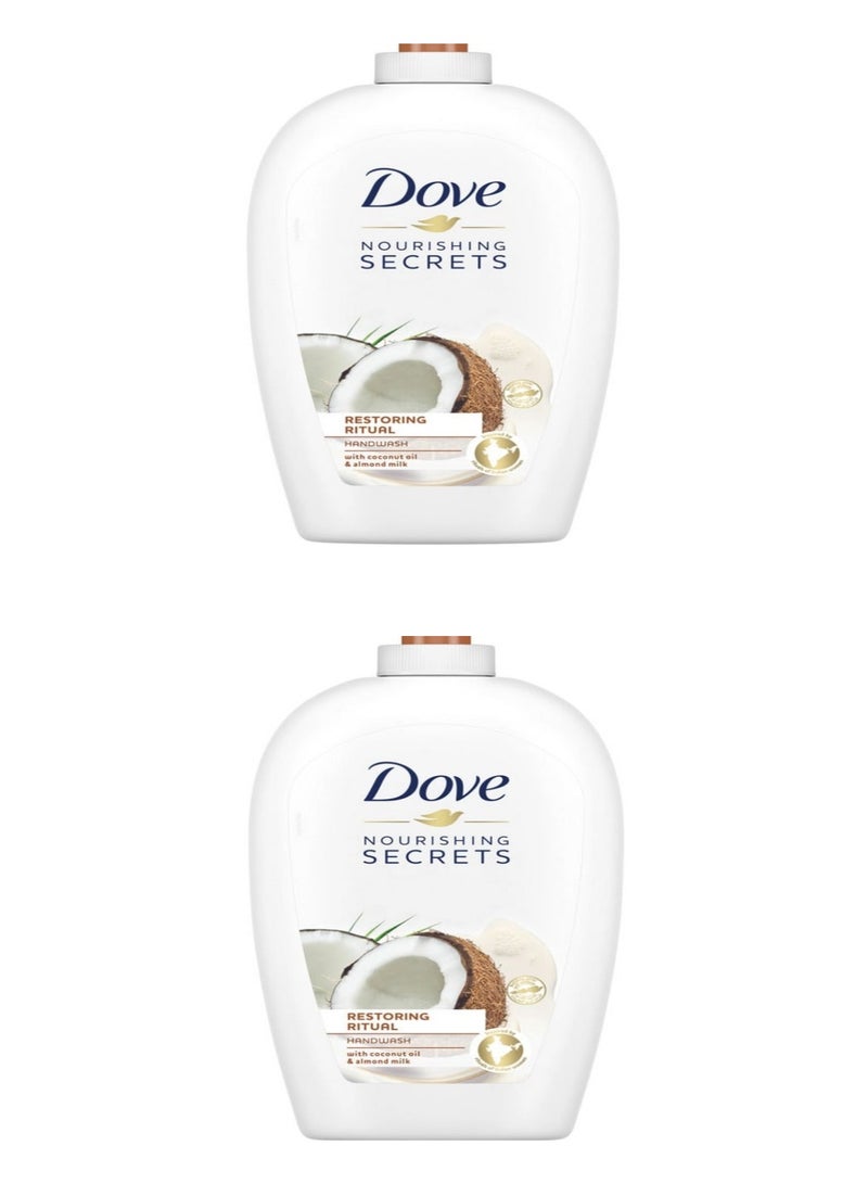 Dove Nourishing Secrets Restoring Ritual Coconut Handwash White 500ml  (pack of 2)