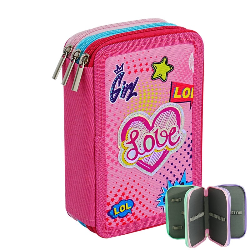 Large Capacity Solid Color Pencil Case 52 Colors Student Pen Bag School Stationery Pouch Durable Storage Bag for Art Drawing Painting Office School Supplies - Image 1