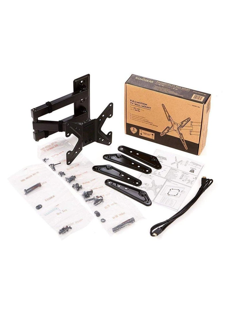 حامل جدار لشاشة LCD تلفاز مع حركة كاملة، قابل للتأرجح، الميل، والدوران، ذراع مفصلية قابلة للتعديل للزوايا لشاشات التلفاز المسطحة من 32 إلى 55 بوصة - Image 4