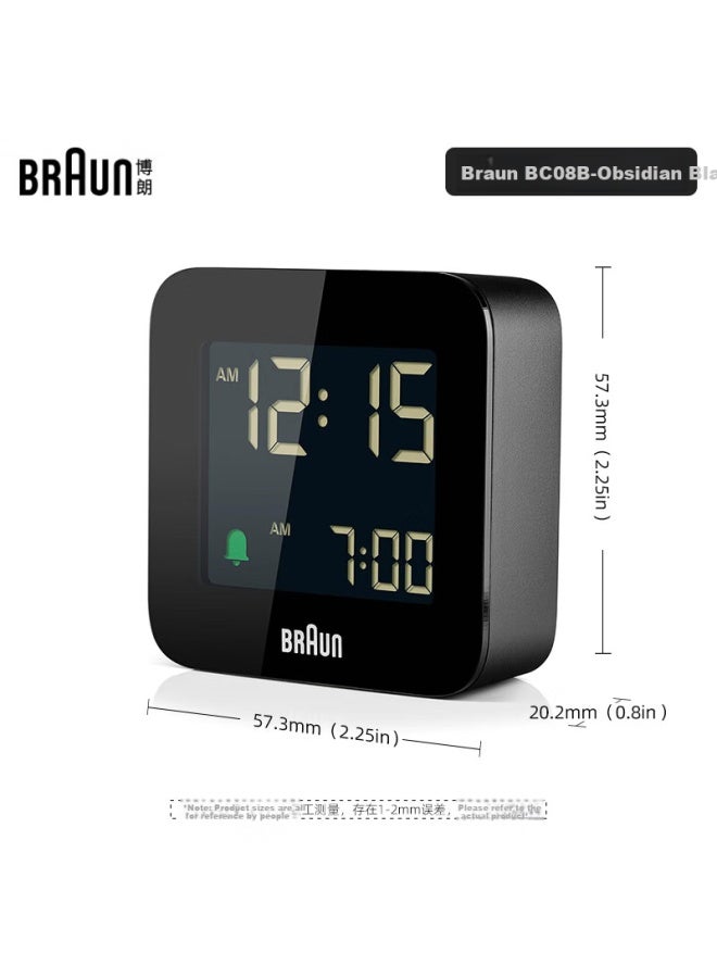 Braun German Brand Imported Small Alarm Clock, Compact With Loud Volume, Powerful Awakening For Students, Electronic Clock With Night Light, Bedroom Bedside Clock, Gift For Friends, New Year Present - Image 1