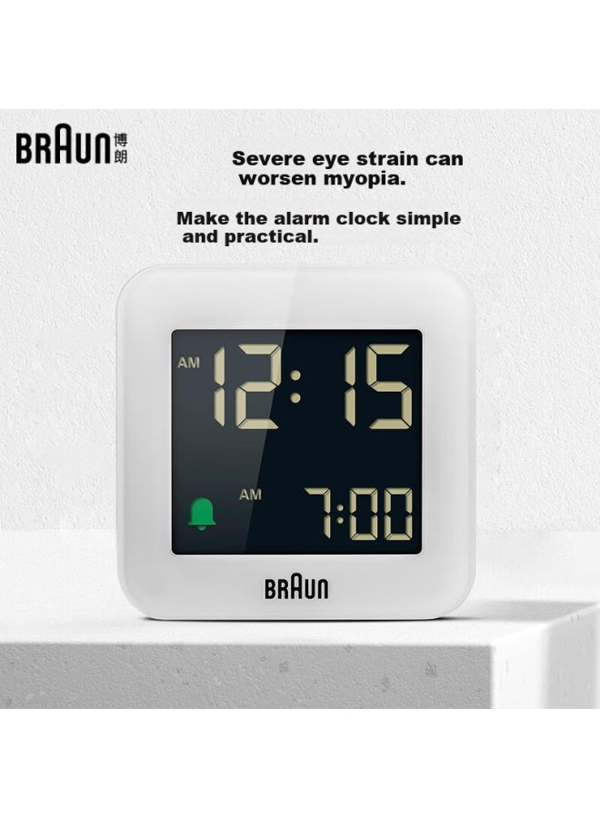 Braun German Brand Imported Small Alarm Clock, Compact With Loud Volume, Powerful Awakening For Students, Electronic Clock With Night Light, Bedroom Bedside Clock, Gift For Friends, New Year Present - Image 3