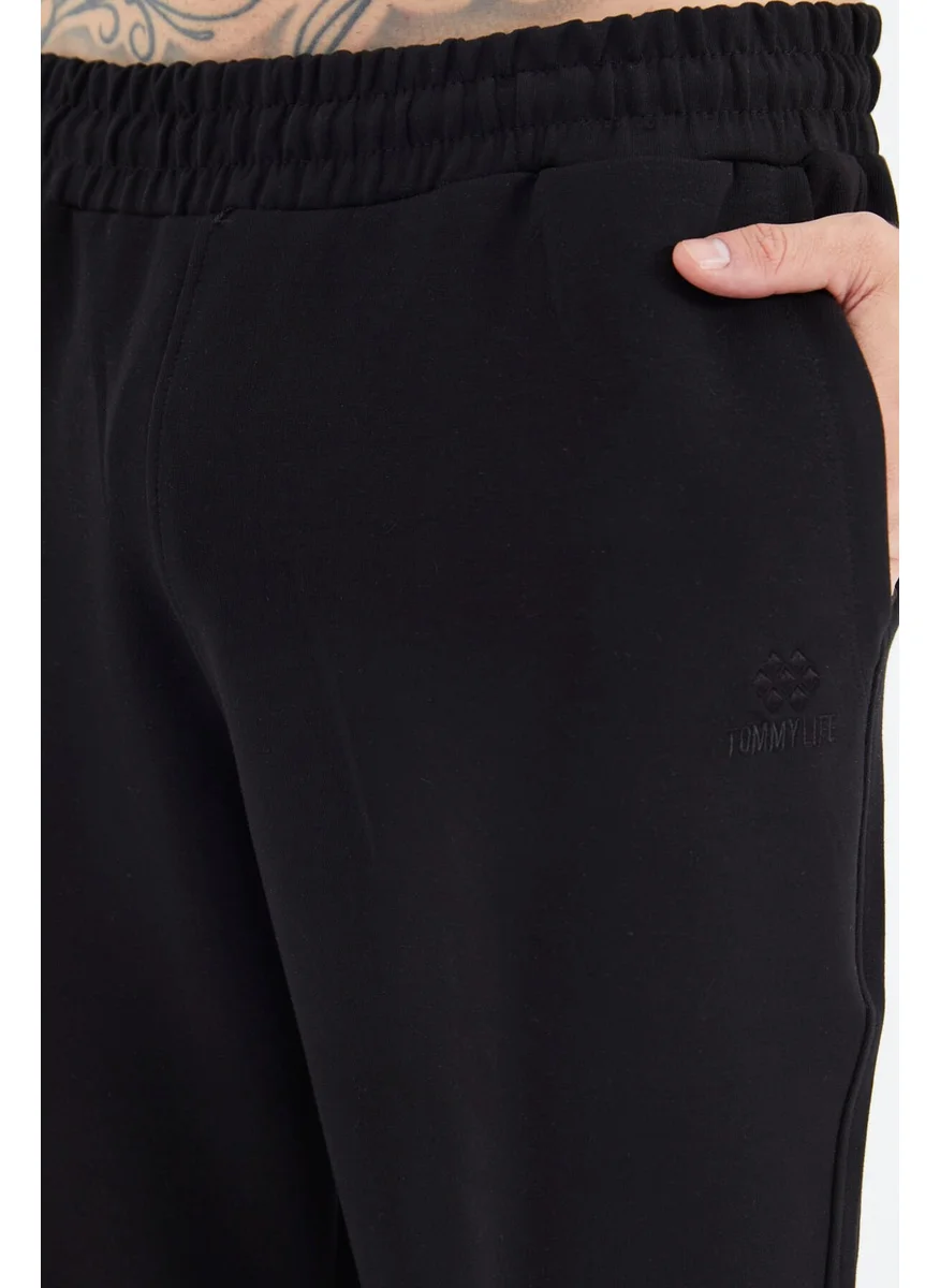 تومي لايف Black Lace-Up Skinny Leg Men's Tracksuit Bottom 84999
