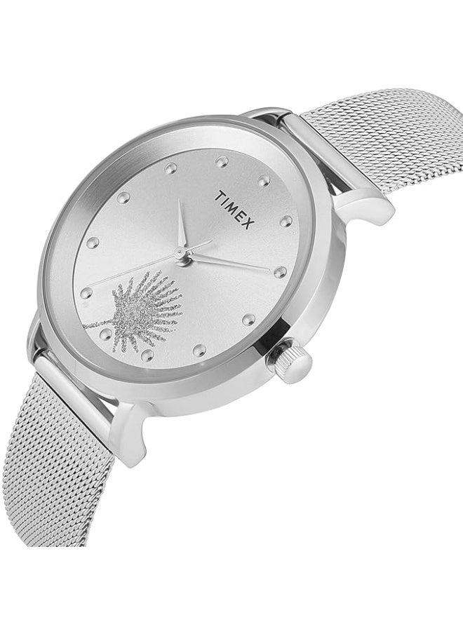 تيميكس ساعة TIMEX عقارب نسائية، بمينا مستدير ومقاومة للماء - Image 4