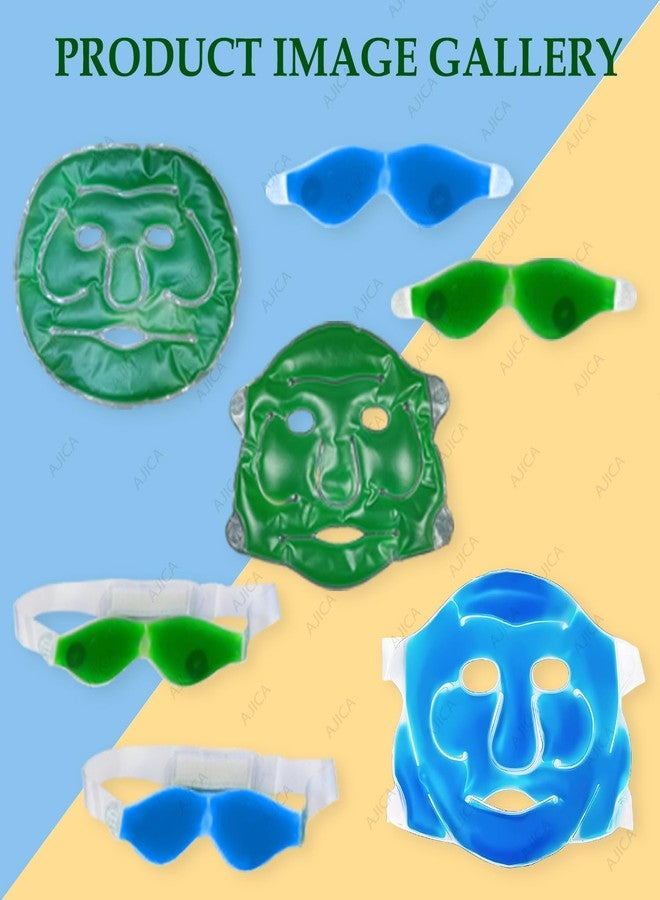AJICA Aqua Ice Face & Eye Cooling Gel Mask and Aloe Vera Gel Mask Ice Pack for Face and Eye Patches Remove Dark Circles, Fatigue Cool Eyes Patch Pads Eye Care | Facial Skin Refresh Face Mask for Hot & Cold Therapy (Blue Eye Mask, Eye Mask) - Image 4