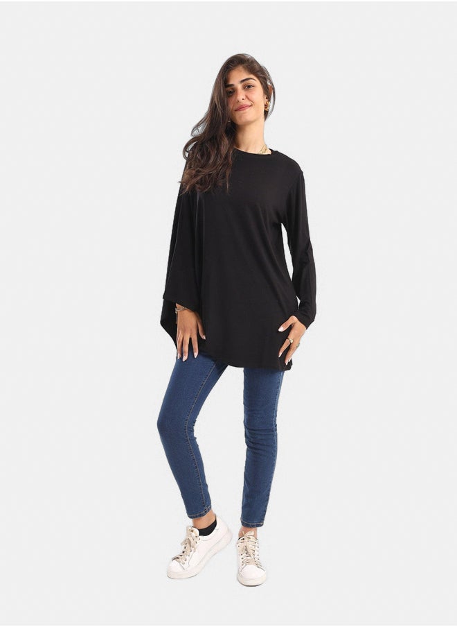 Clue Plain Blouse with Batwing Sleeve  - Image 3