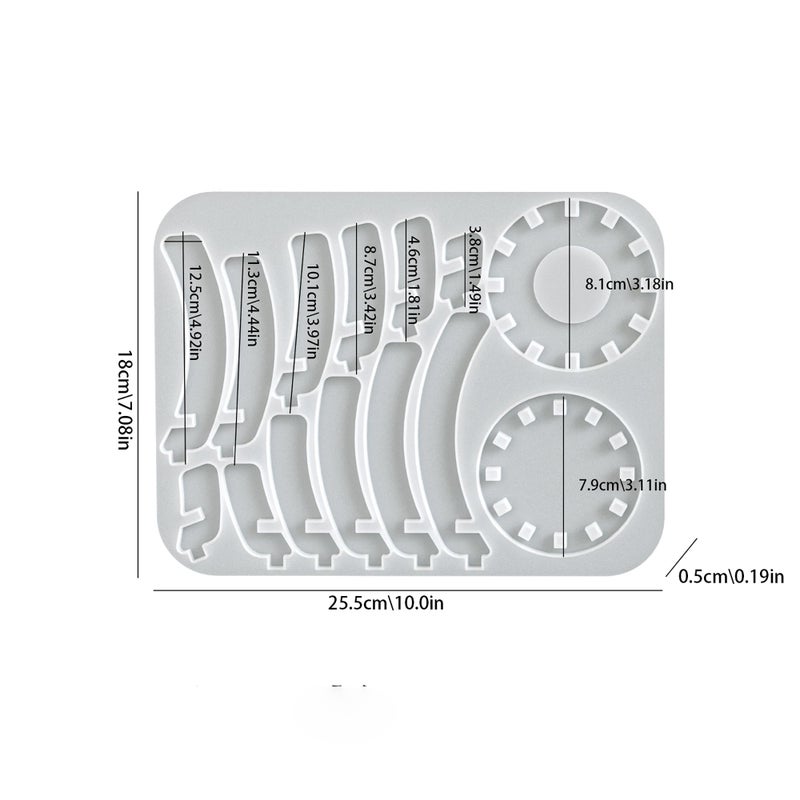 ESEENS Candle Holder & Resin Mold - Resin Casting Silicone Molds for Home Decor & Candle Making Wave Spiral Mold - Image 3