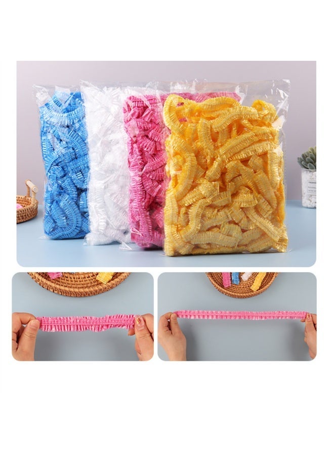 100 قطعة قبعات دش�דى الاستخدام للنساء، كبيرة ومضخمة جدًا، شفافة ومقاومة للماء، خفيفة الوزن لا تحتاج إلى تنظيف، مناسبة للاستخدام المنزلي والفندقي - Image 2